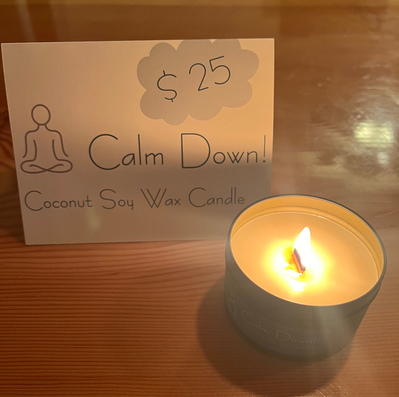 Calm Down! Coconut Soy Wax Candle