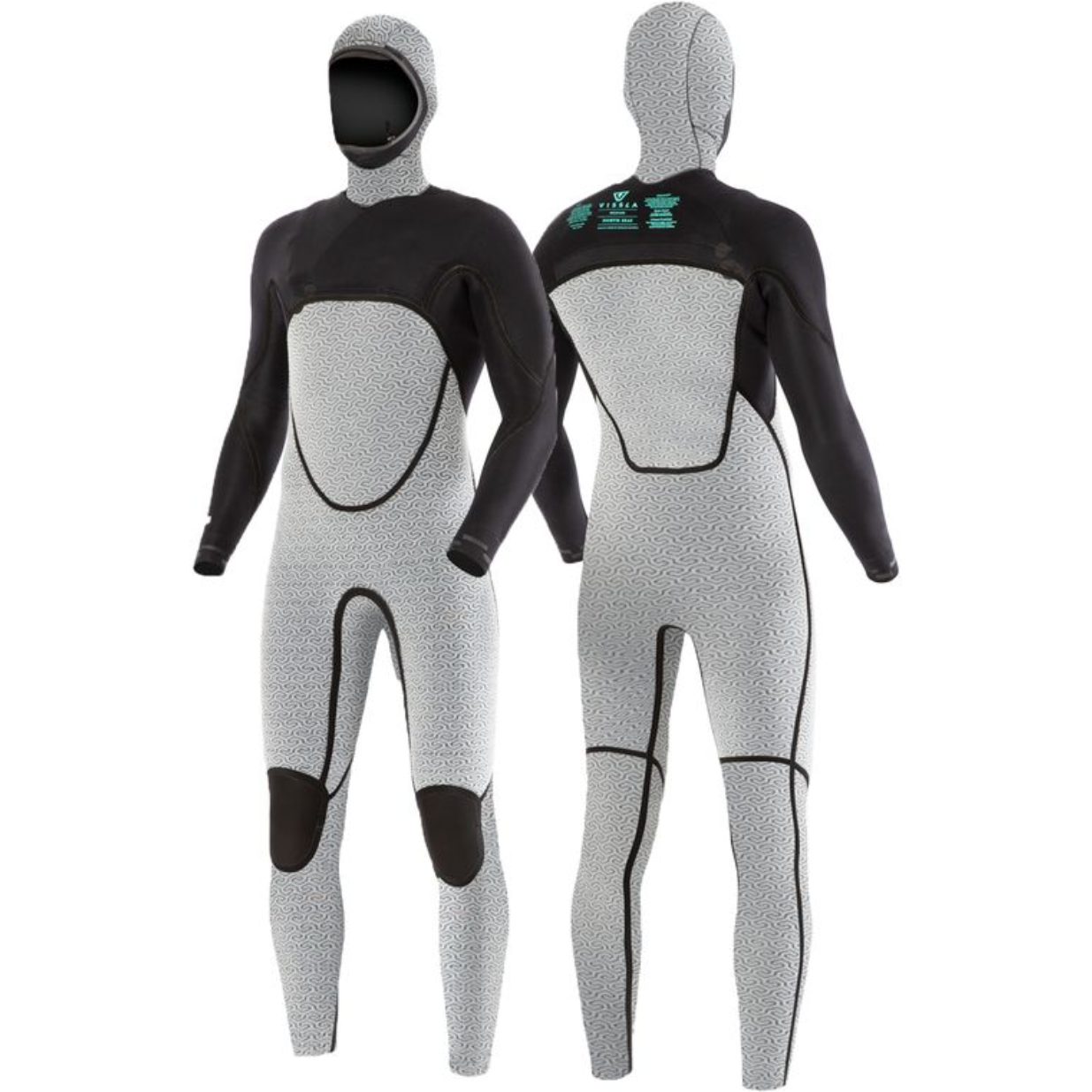Vissla North Seas 5.5-4.5 Hooded Full Suit - Black