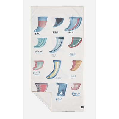Slowtide Fins Out Beach Towel