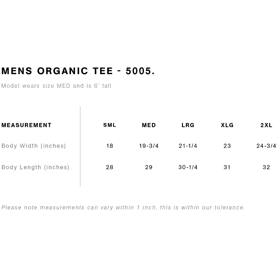207 East Organic Mens T